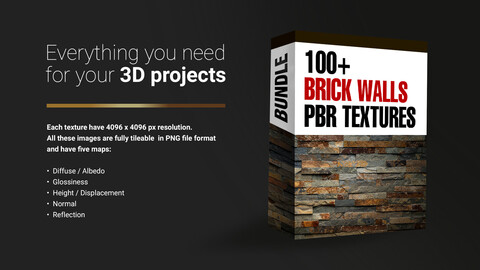 100+ PBR Textures - Brick Walls