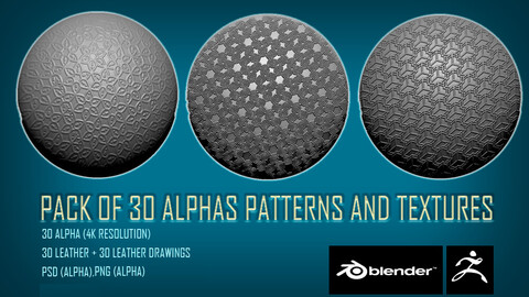 pack of 30 alphas patterns and textures