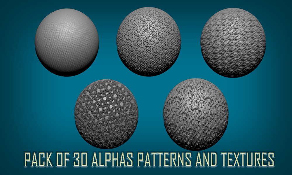 ArtStation - pack of 30 alphas patterns and textures | Brushes