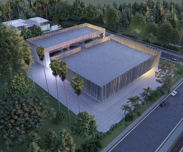 ArtStation - commercial building 3d Revit Lumion modern design | Resources