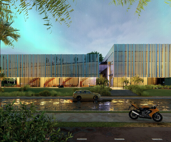 ArtStation - commercial building 3d Revit Lumion modern design | Resources