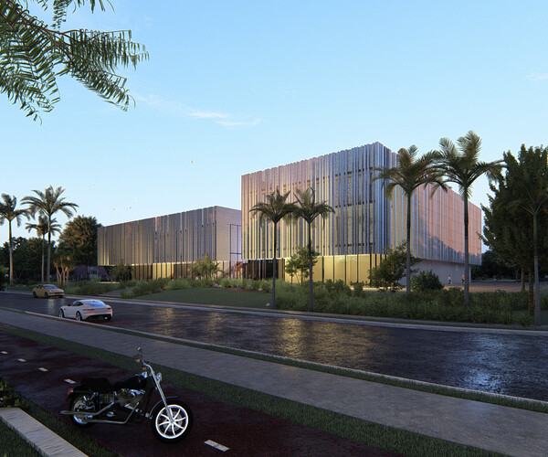 ArtStation - commercial building 3d Revit Lumion modern design | Resources