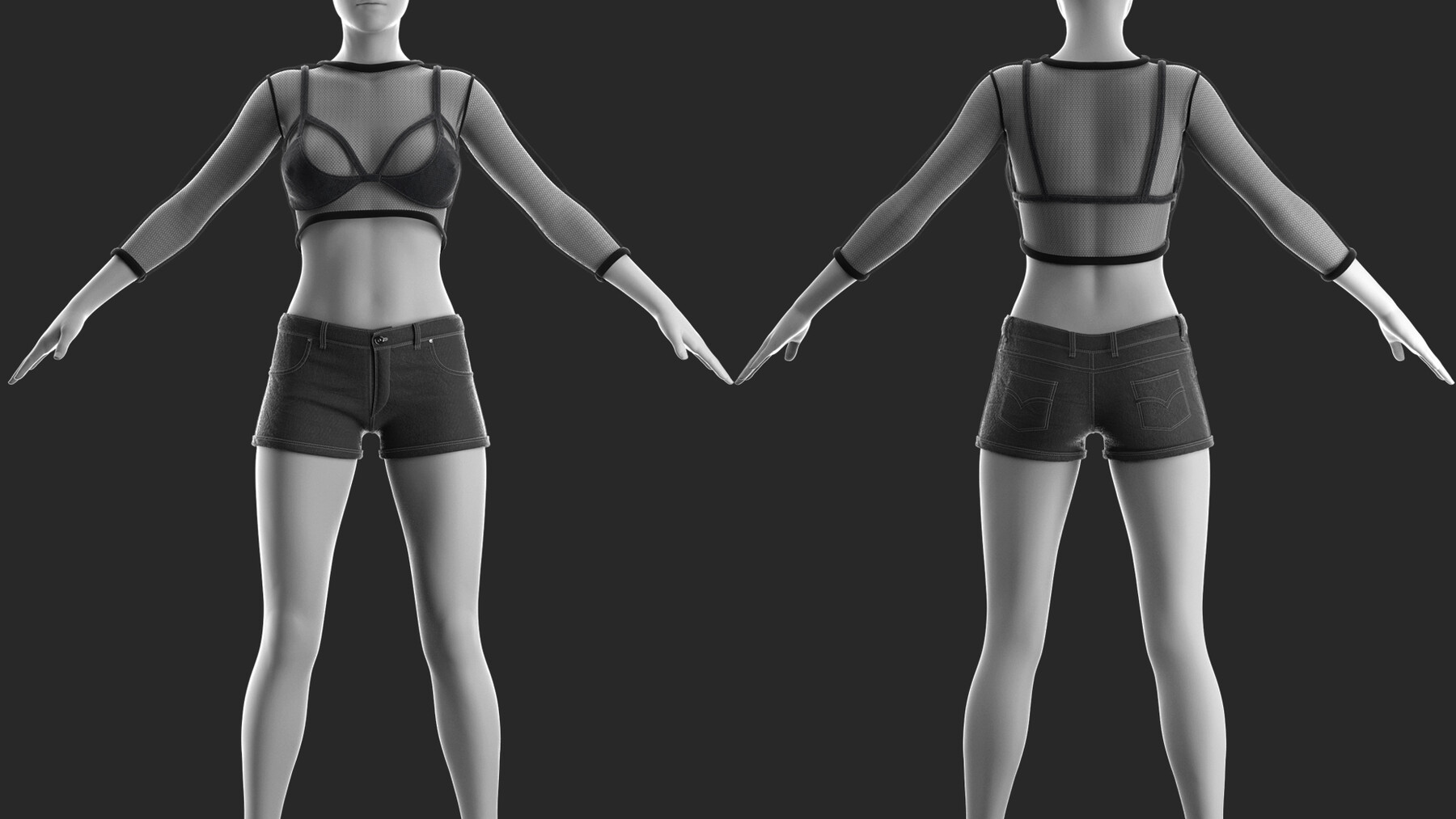 ArtStation - Girl's Outfit 21 - Marvelous / CLO Project file | Game Assets