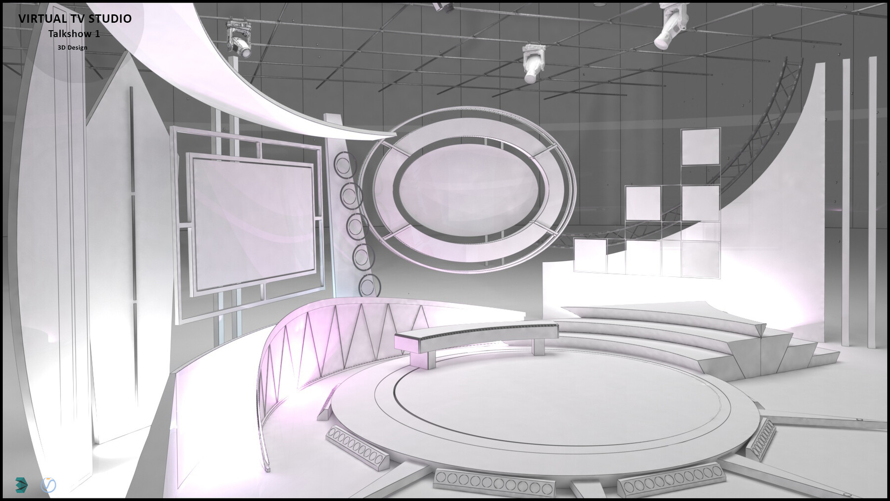 ArtStation - Virtual TV Studio Sets - Collection Vol 8 - 2 PCS DESIGN ...