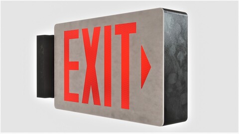 Exit Sign 3D Model