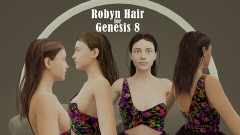 Sleek Robyn Hair.blend file