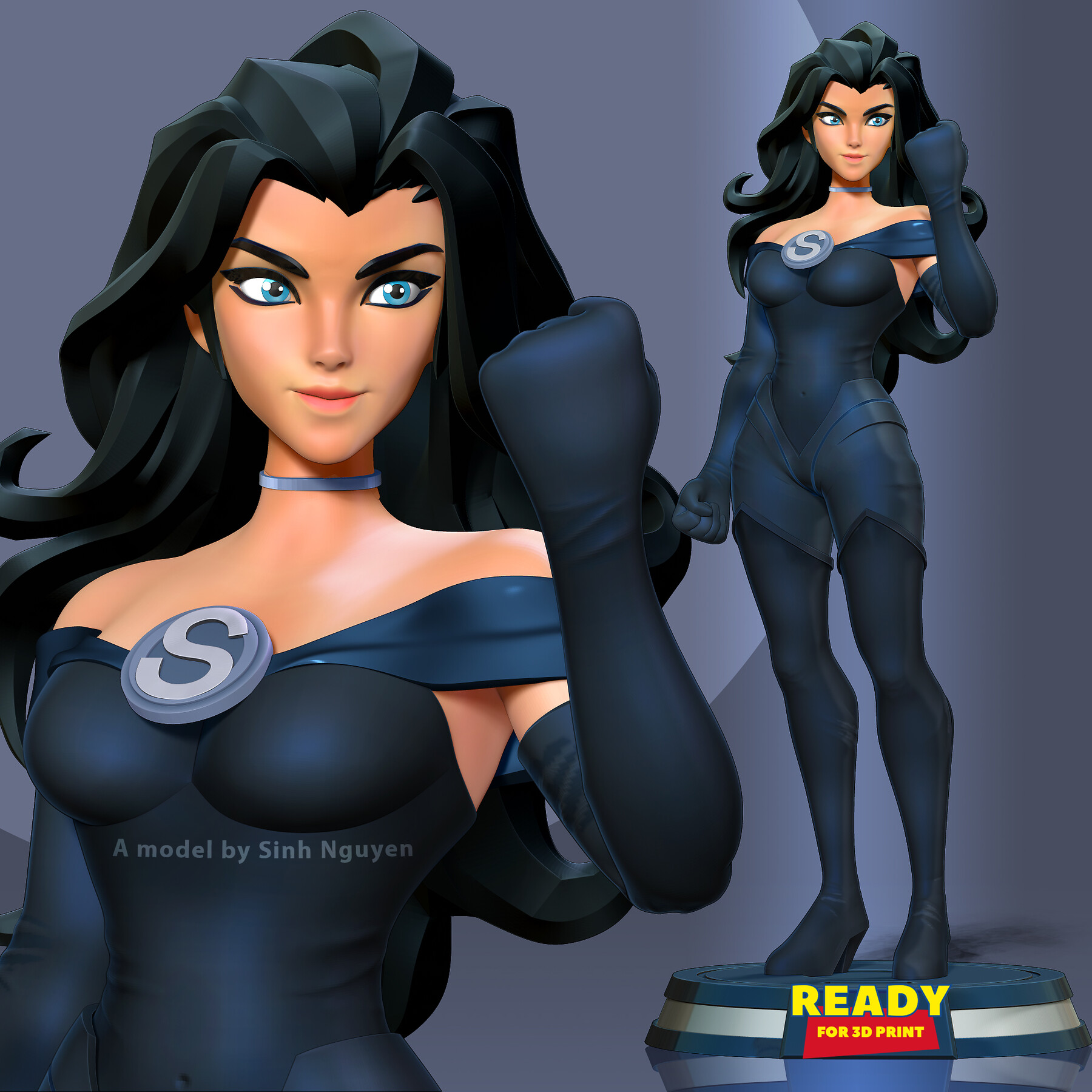 Ravena dc comics female action figure | 3D Print Model