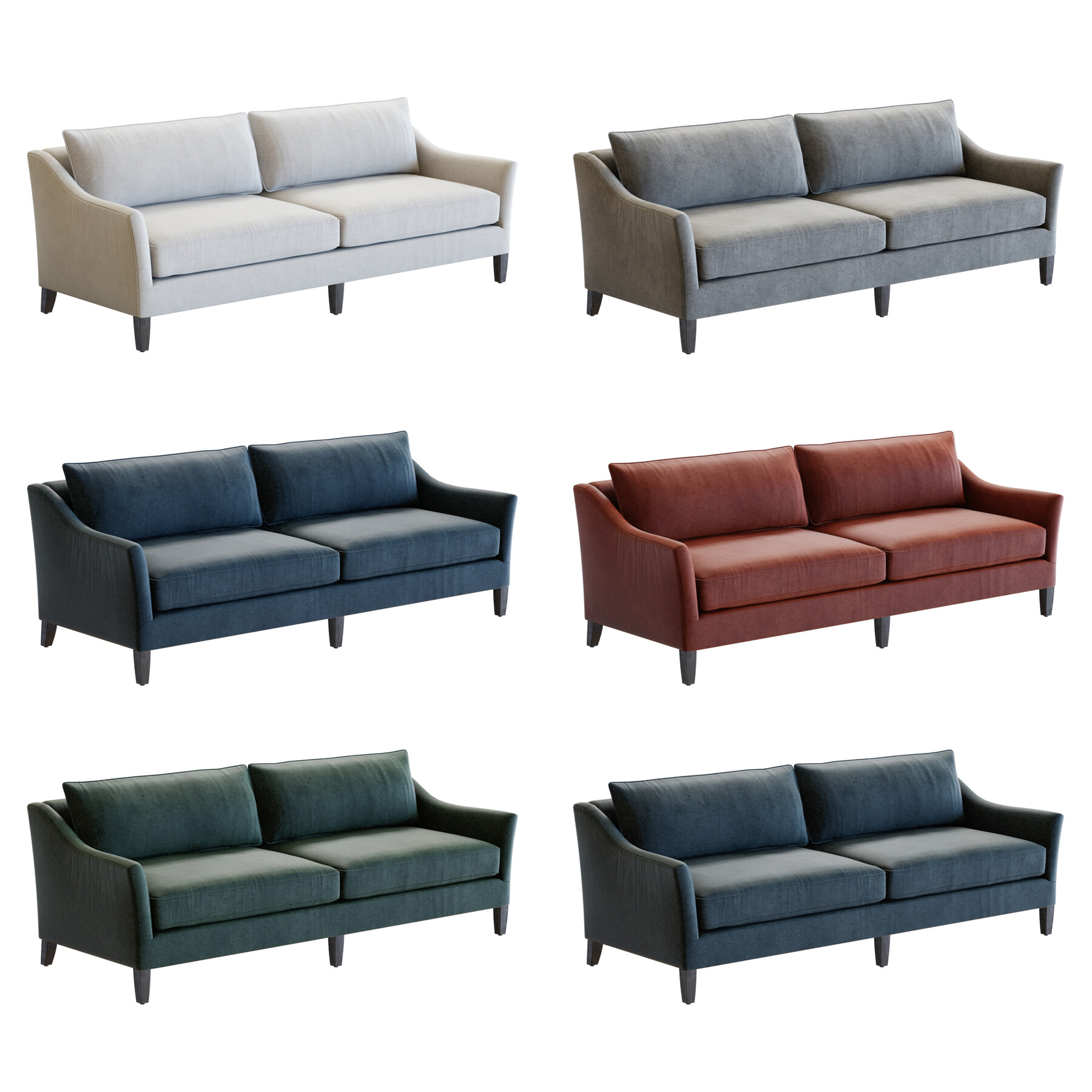 ArtStation 3D Model / Crate&Barrel Keely Sofa Resources