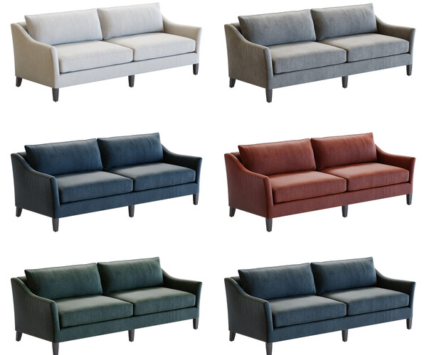ArtStation 3D Model / Crate&Barrel Keely Sofa Resources