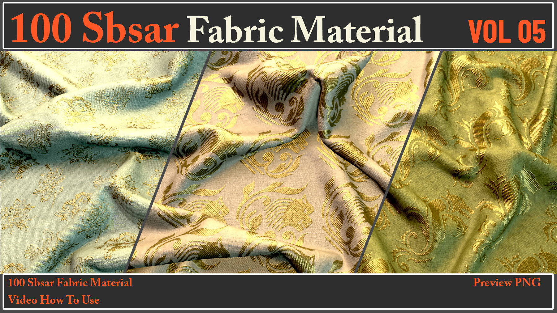 ArtStation - 100 SBSAR Fabric Material VOL05+ Video How To Use | Game ...