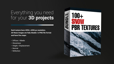 100+ PBR Textures - Snow