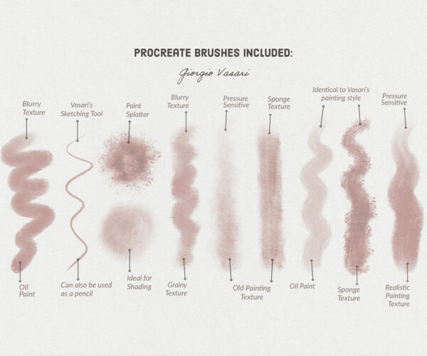 ArtStation Vasari Procreate Brushes & Color Swatches Brushes