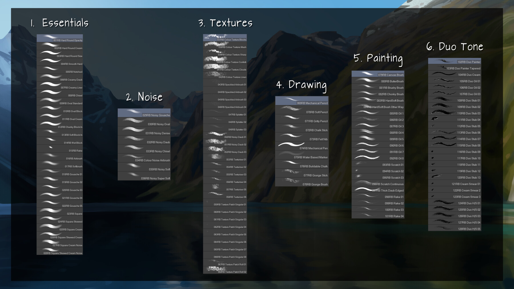 ArtStation Clip Studio Paint Brush Pack by Rachel Bradley