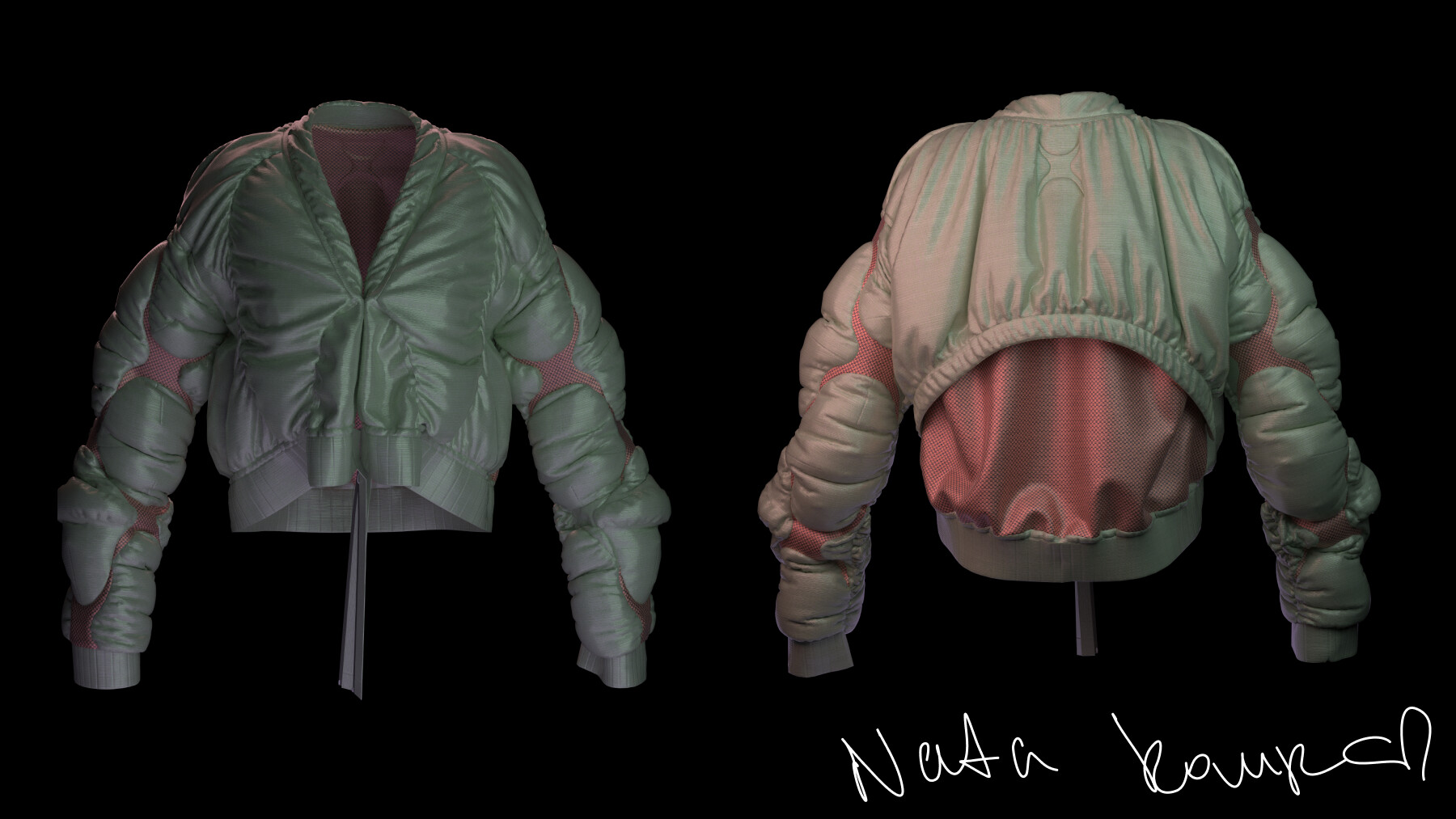 ArtStation - Streetwear Puffer Jacket #023 - Clo 3D / Marvelous Designer +  OBJ / DIGITAL FASHION / HYPEBEAST / FUTURE FASHION
