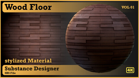 Wood Floor Stylized - VOL 01 - substance designer