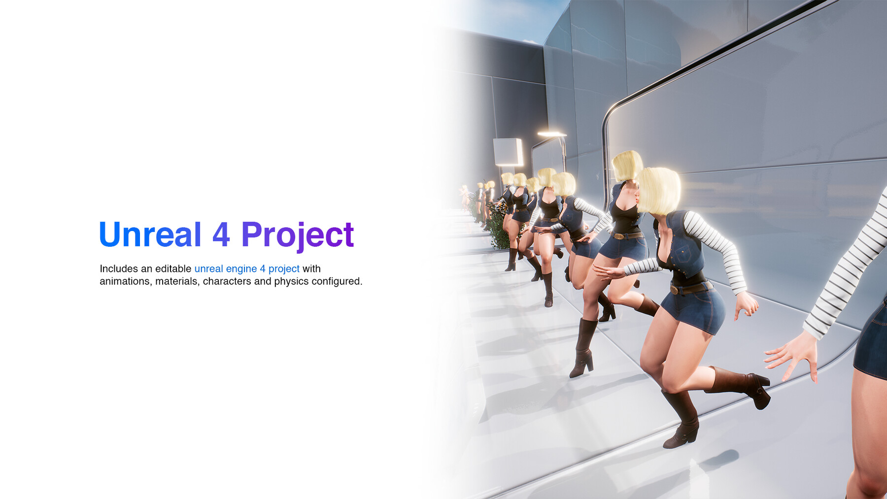 ArtStation Android 18 DBZ Game Ready 3D model UE4 lowpoly 3d