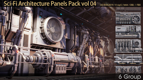 Sci-Fi Architecture Panels Kit Vol 04