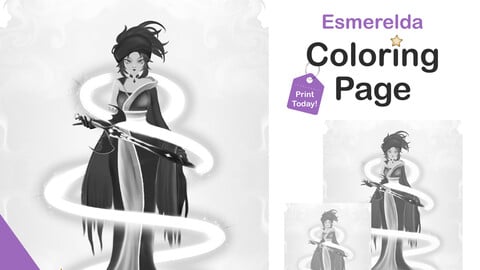 Printable Grayscale Coloring Pages for Adults | Halloween Female Vampire Coloring Pages