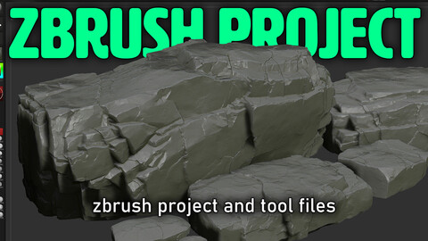 Rock Sculpt Zbrush Project