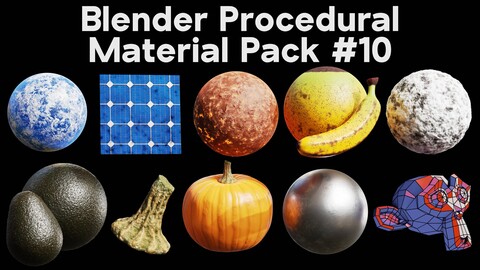 Blender Procedural Material Pack #10