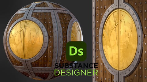 Stylized Japanese Door - Substance 3D Designer