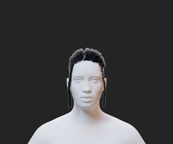 ArtStation - Dreads Ponytail with Fade Hair | Game Assets