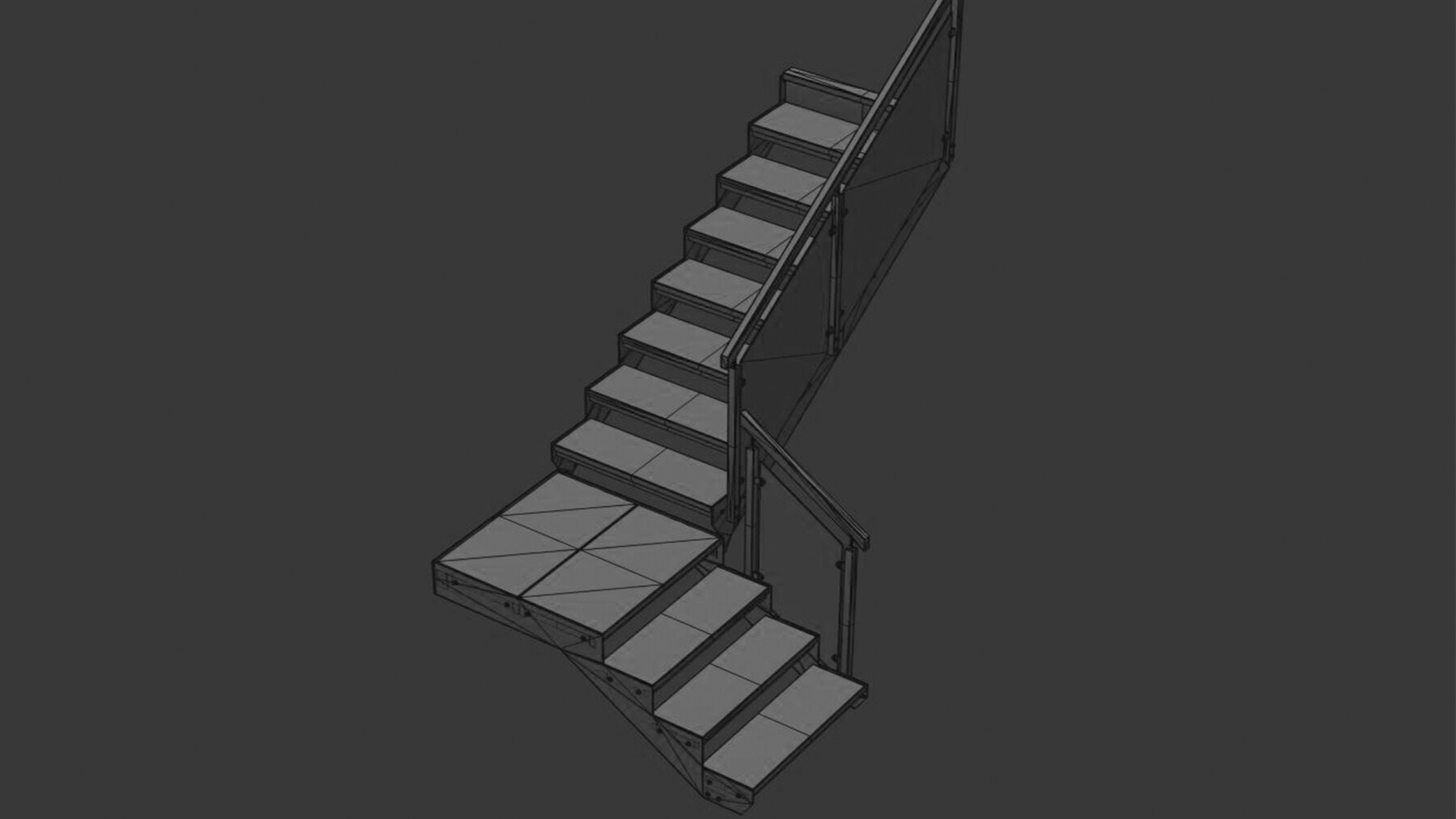 ArtStation - Stair metal 3D model | Resources