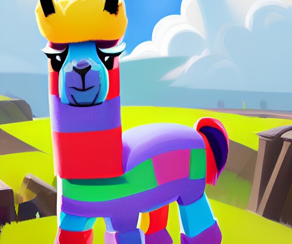 ArtStation - little Llama Pinata fornite 5400-jpg pack wombo art | Artworks