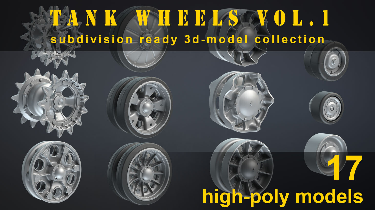 ArtStation - Tank Wheels High-poly Vol.1 | Resources