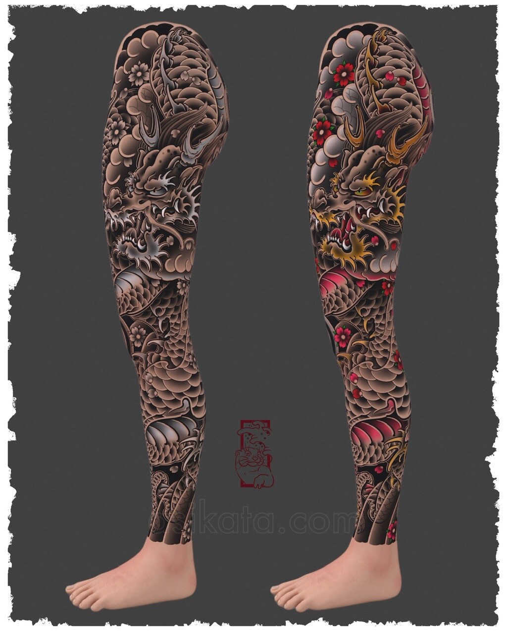 ArtStation - Dragon Sakura leg | Artworks