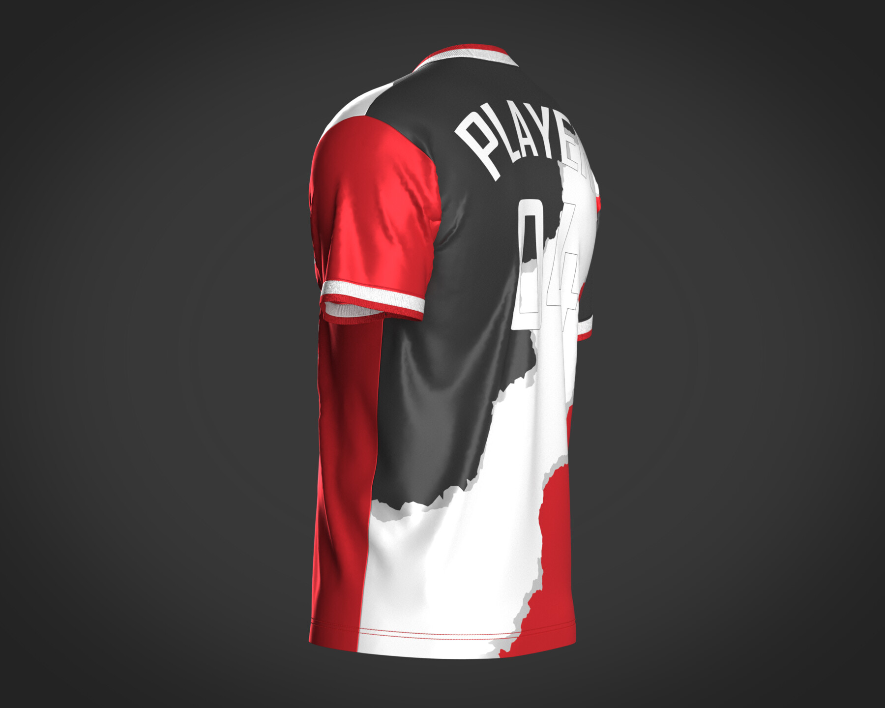 ArtStation - Soccer Black Jersey Player-04