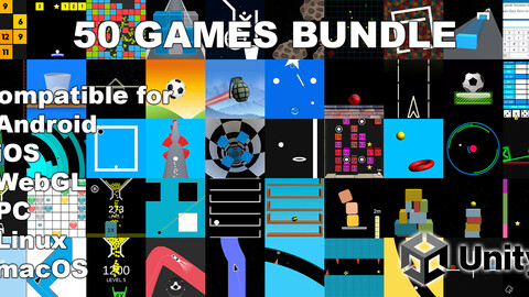 50 Games Bundle - Unity Source Code