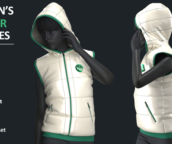 ArtStation - 11 PUFFER CLOTHES PACK / Marvelous Designer / Clo 3D ...