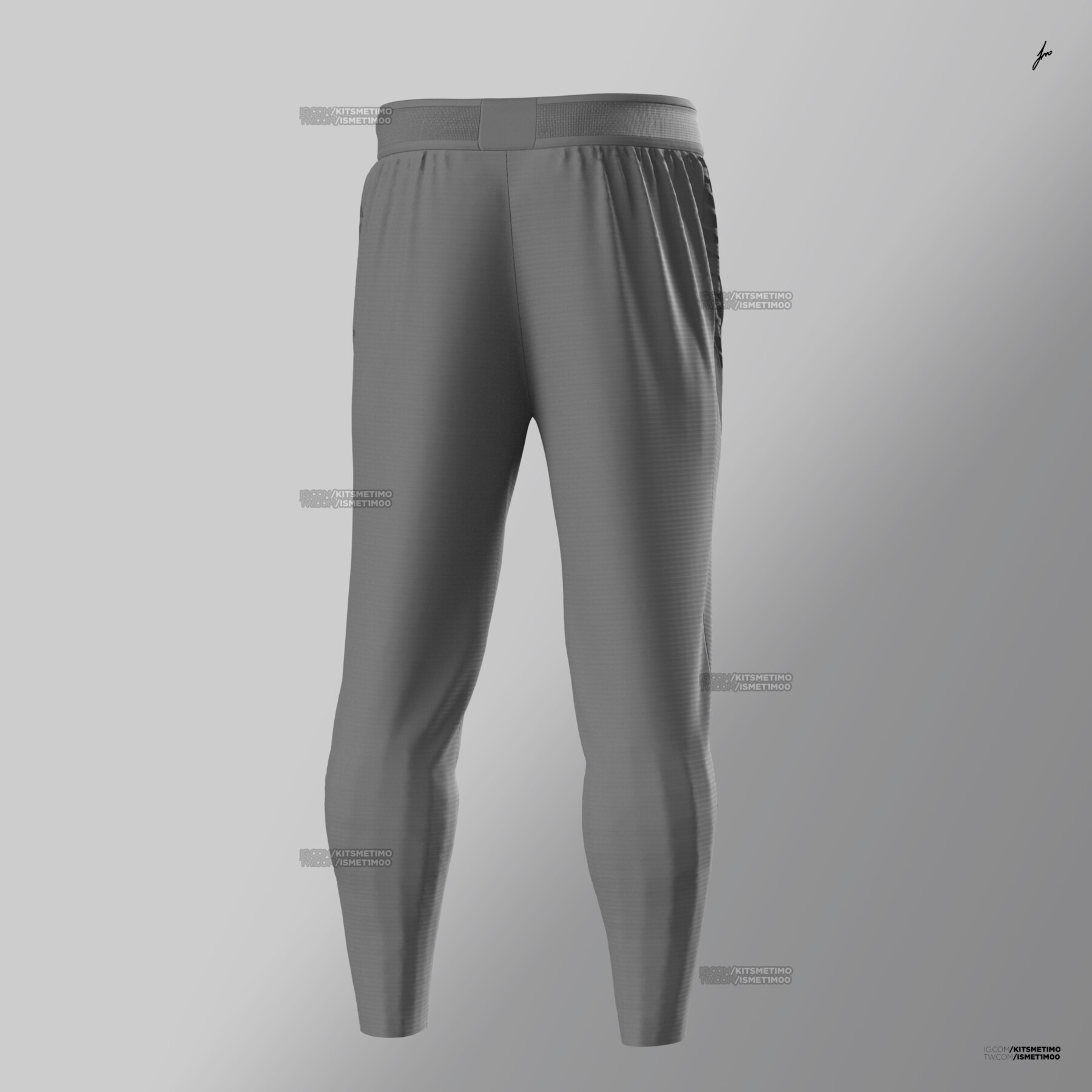 ArtStation NIKE TRACKSUIT SWEATPANTS 21/22 HOME MOCKUP for CLO3D