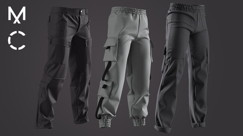 Cargo Pants/Marvelous Designer/Clo3D+OBJ