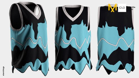 Streetwear Cotton Vest #004 - Clo 3D / Marvelous Designer + OBJ / DIGITAL FASHION / HYPEBEAST / FUTURE FASHION