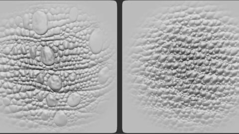 Reptile Scales / Skin Alphas V2 (18 Alphas) (Hand Sculpted) ----- [Lizard, Alligator, Crocodile, Snake]
