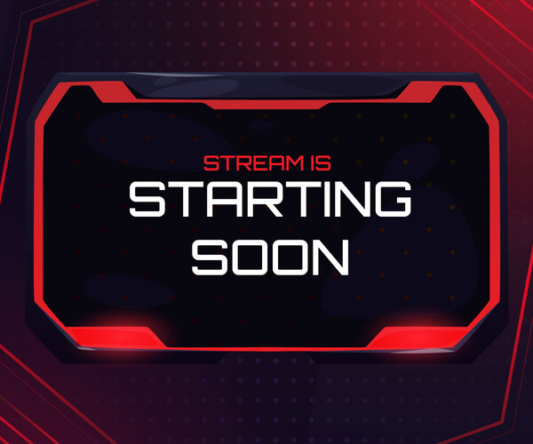 ArtStation - Overlays Stream Classic Red Style Twitch/YouTube Pack ...