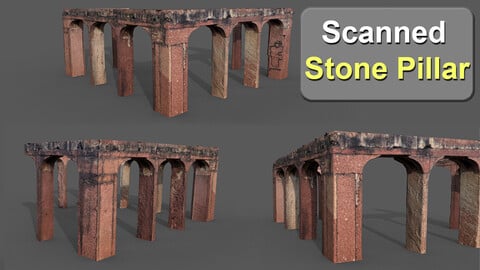 Stone Pillar Low Poly