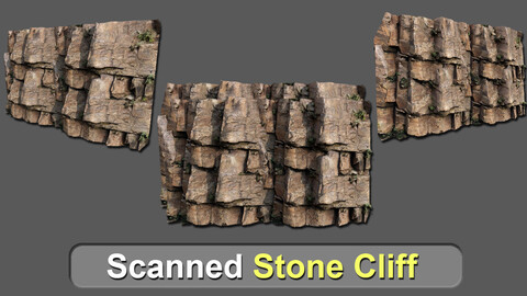 Stone Cliff Low Poly