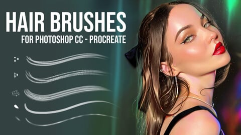 Hair Brushes for Photoshop and Procreate