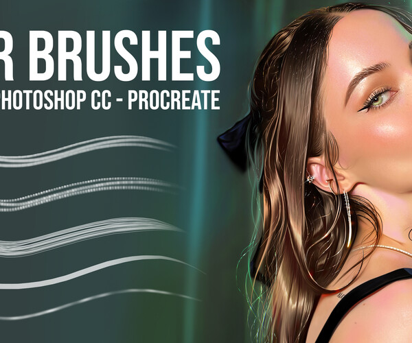 ArtStation - Hair Brushes for Photoshop and Procreate | Brushes