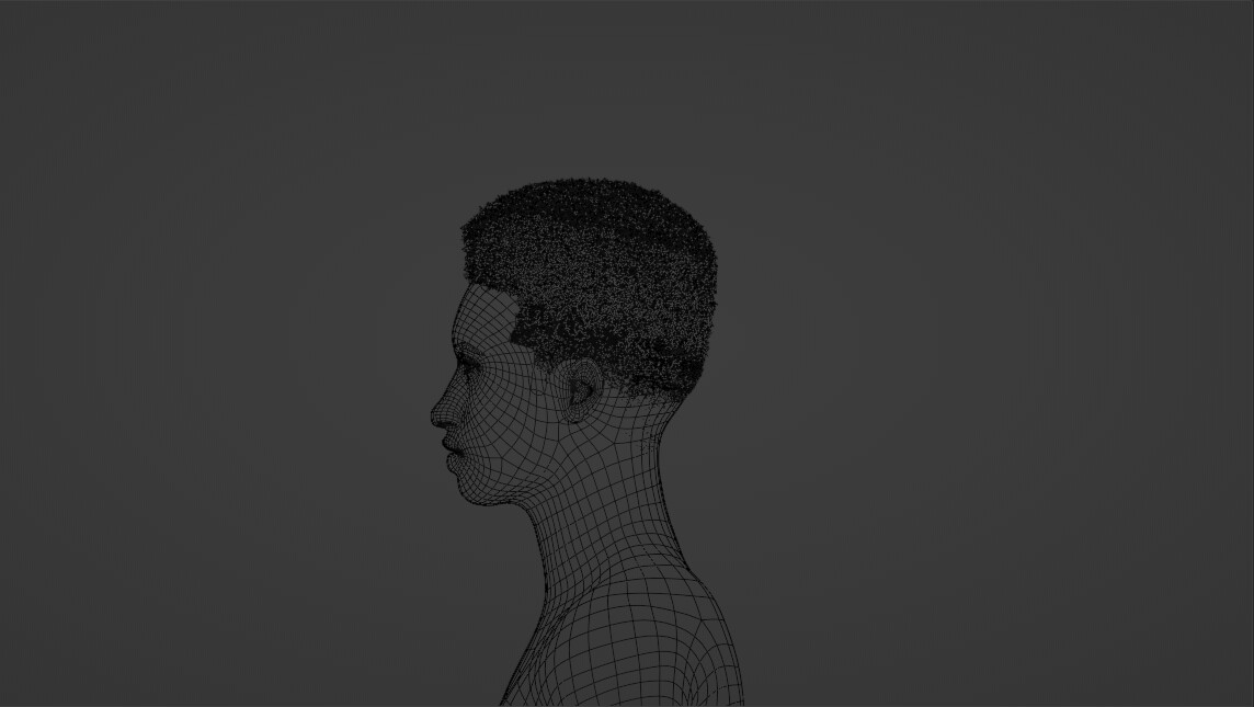 ArtStation Flat Top Afro Hair Game Assets