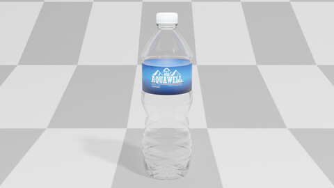 Plastic Bottle with Blue Water Label (16.9 oz)