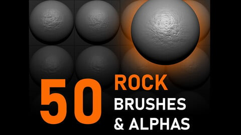 50 High Quality Rock Alphas & Brushes