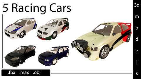 5 Racing car- 3d models- Vol 02