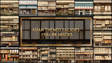 Asian Themed Facades - 150 8k Images