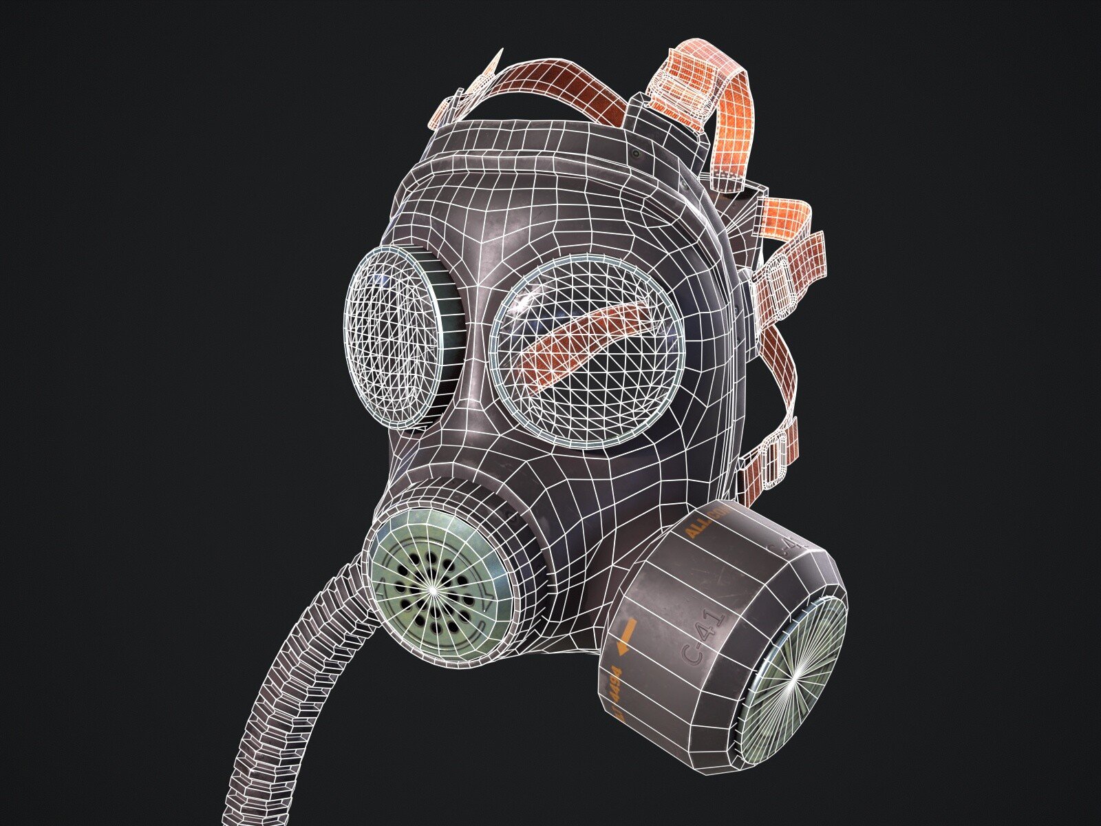 ArtStation - Gasmask with Tube | Game Assets