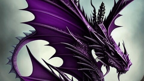 ArtStation - Whimsical Purple Dark Dragon | Artworks