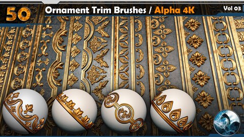 50 Ornament Trim Brushes Vol 03